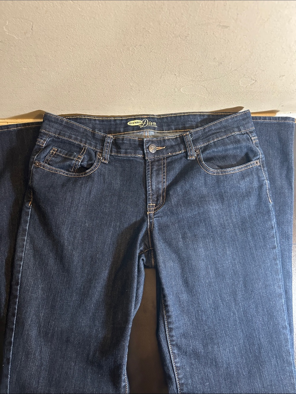 Old Navy The Diva Straight Leg Jeans Womens Size 10 Dark